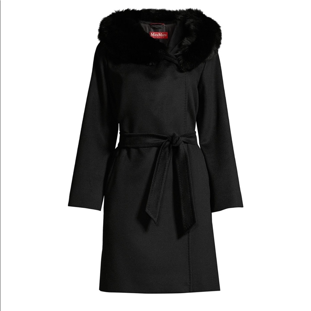 🆕 MaxMara Studio 100% Camel belt Coat - Picture 1 of 10
